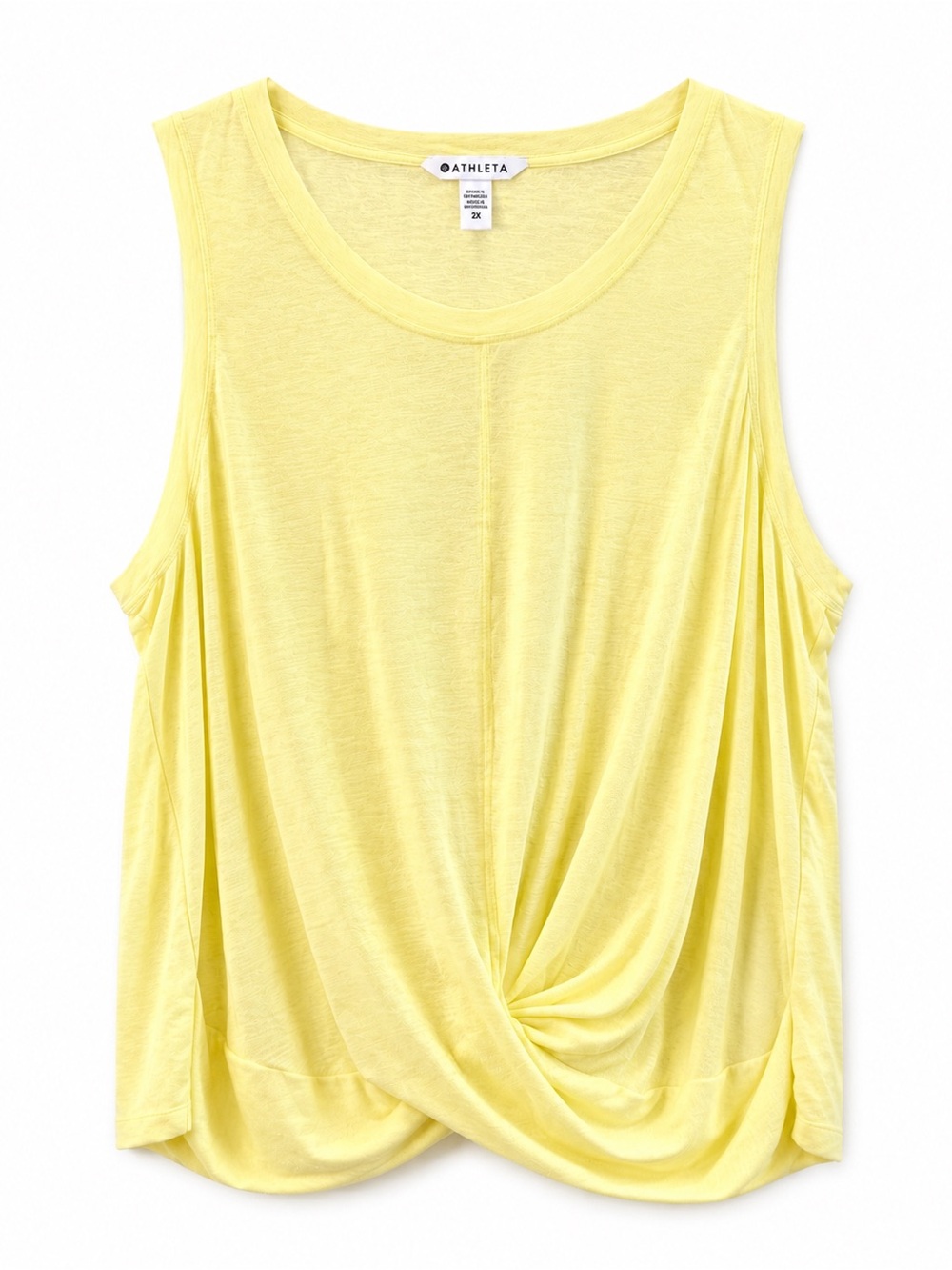 Athleta Pale Yellow Twist-Front Tank 0013